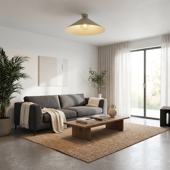 Emibig Emibig MONO 1L PLAFON MOKKA AMBER - Modern ceiling lamp for stylish illumination
