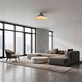 Emibig Emibig MONO 1L PLAFON MOKKA AMBER - Lampe de plafond moderne pour une ambiance chaleureuse