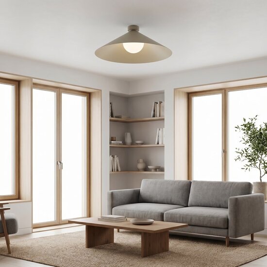Emibig Emibig MONO 1L PLAFON MOKKA OPAL - Lampe de plafond moderne pour un éclairage élégant