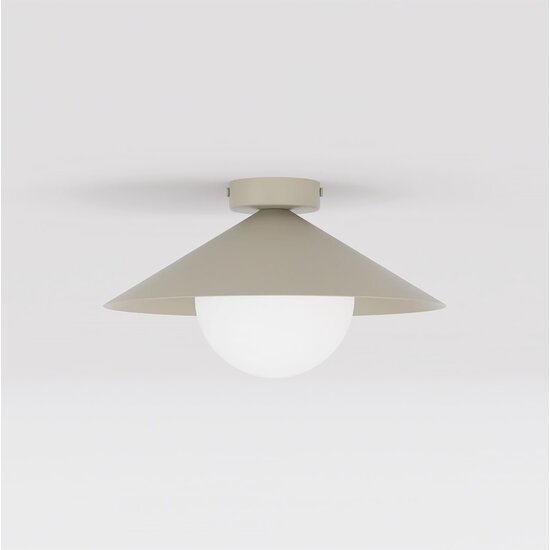 Emibig Emibig MONO 1S PLAFON MOKKA OPAL - Moderne plafondlamp voor sfeervolle verlichting