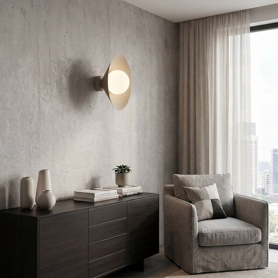 Emibig Emibig MONO K1S MOKKA OPAL - Lámpara de pared moderna para una iluminación elegante