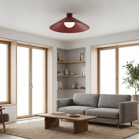 Emibig Emibig MONO 1L PLAFON BURGUNDY OPAL - Modern ceiling lamp for stylish lighting