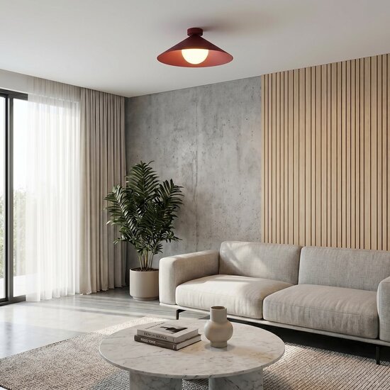 Emibig Emibig MONO 1M PLAFON BURGUNDY OPAL - Modern ceiling lamp for stylish lighting