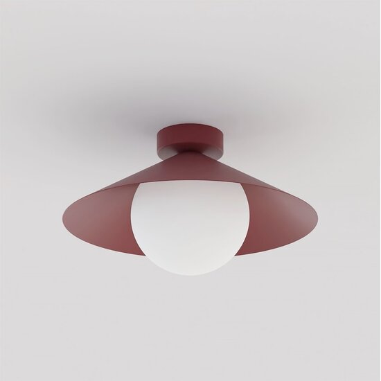 Emibig Emibig MONO 1S PLAFON BURGUNDY OPAL - Moderne Deckenlampe für stilvolle Beleuchtung