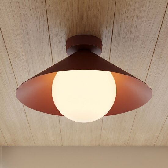 Emibig Emibig MONO 1S PLAFON BURGUNDY OPAL - Modern ceiling lamp for stylish illumination