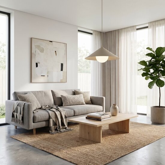 Emibig Emibig MONO 1M MOKKA OPAL - Lámpara colgante moderna para una iluminación elegante