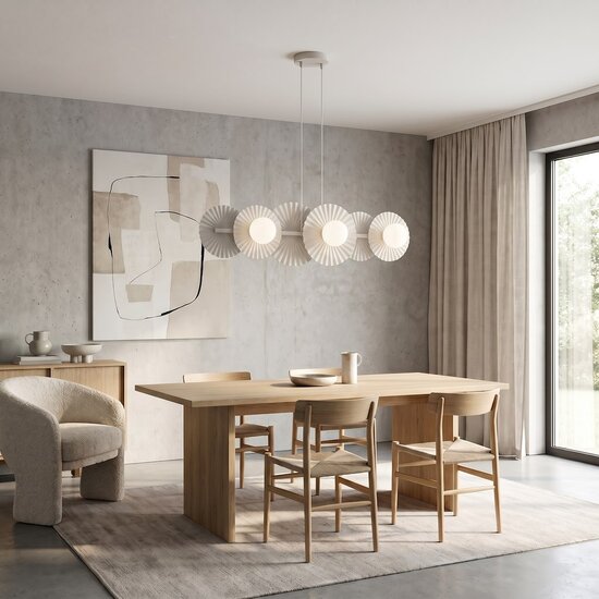 Emibig Emibig UMBRA 6 WHITE - Moderne hanglamp voor sfeervolle verlichting