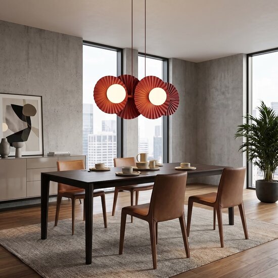Emibig Emibig UMBRA 4 BURGUNDY - Modern pendant lamp for stylish lighting
