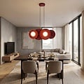 Emibig Emibig UMBRA 4 BURGUNDY - Lampe suspendue moderne pour un éclairage élégant
