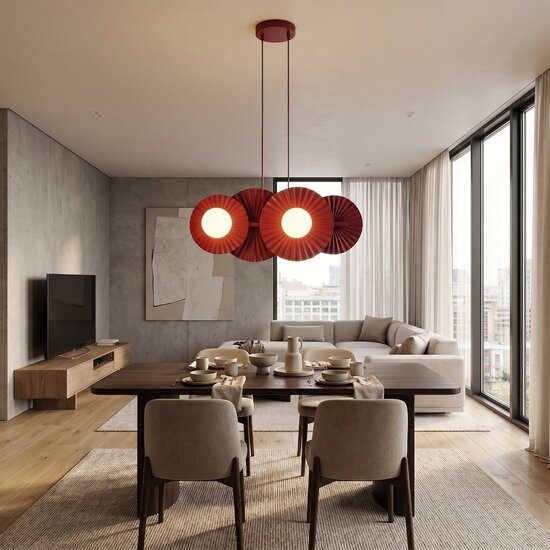 Emibig Emibig UMBRA 4 BURGUNDY - Moderne Pendelleuchte für stilvolle Beleuchtung