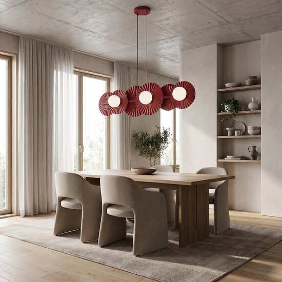 Emibig Emibig UMBRA 6 BURGUNDY - Lámpara colgante moderna para una iluminación elegante