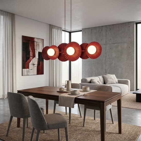 Emibig Emibig UMBRA 6 BURGUNDY - Lámpara colgante moderna para una iluminación elegante