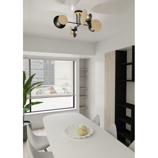 Emibig Emibig ZITA 4 BLACK - Lámpara de techo escandinava para cualquier espacio