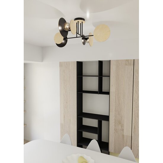 Emibig Emibig ZITA 4 BLACK - Lámpara de techo escandinava para cualquier espacio