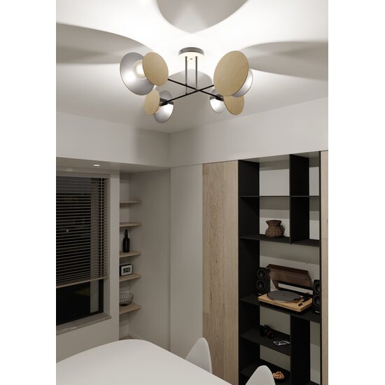 Emibig Emibig ZITA 4 BLACK - Skandinavische Deckenlampe für jeden Raum