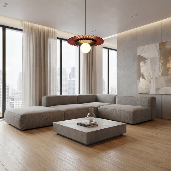 Emibig Emibig UMBRA 1 BURGUNDY BLACK - Modern pendant lamp for stylish lighting
