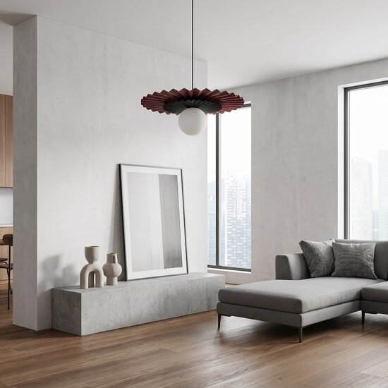 Emibig Emibig UMBRA 1 BURGUNDY BLACK - Modern pendant lamp for stylish lighting