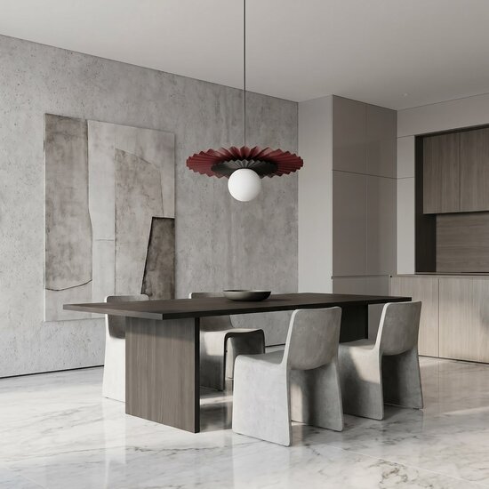 Emibig Emibig UMBRA 1 BURGUNDY BLACK - Modern pendant lamp for stylish lighting
