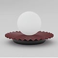 Emibig Emibig UMBRA LN 1 BURGUNDY BLACK - Lámpara de mesa moderna para una iluminación elegante