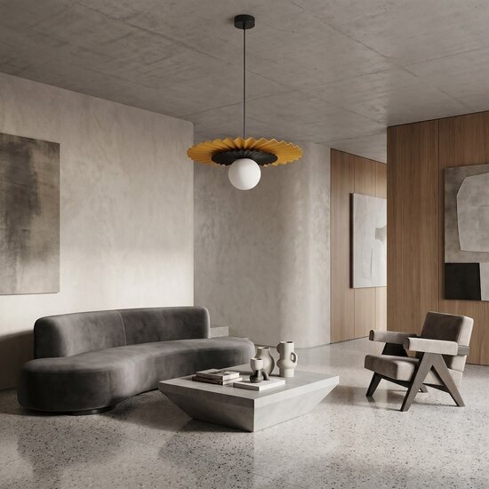 Emibig Emibig UMBRA 1 ORANGE BLACK - Moderne Pendelleuchte für jeden Raum