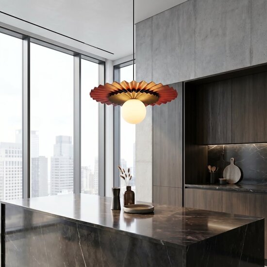 Emibig Emibig UMBRA 1 ORANGE BLACK - Lampe suspendue moderne pour tous les espaces
