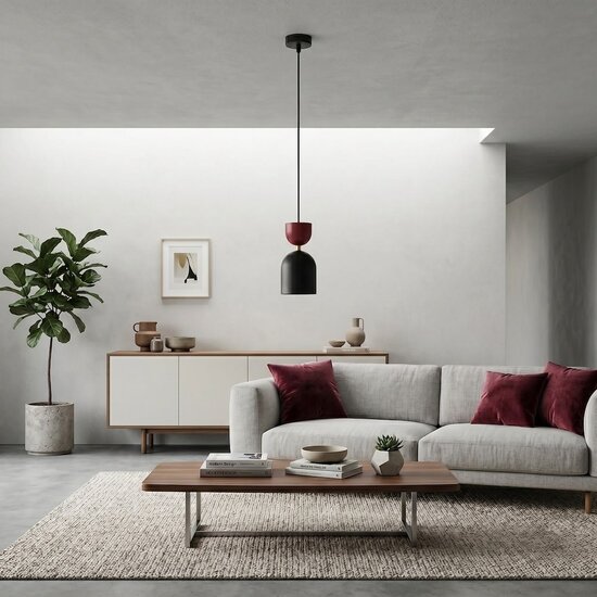 Emibig Emibig GAUDI 1 BLACK BURGUNDY - Moderne Pendelleuchte für stilvolle Beleuchtung