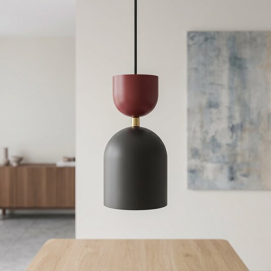 Emibig Emibig GAUDI 1 BLACK BURGUNDY - Lampe suspendue moderne pour un éclairage élégant