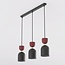 Emibig Emibig GAUDI 3 BLACK BURGUNDY - Moderne hanglamp voor sfeervolle verlichting