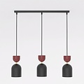 Emibig Emibig GAUDI 3 BLACK BURGUNDY - Moderne Pendelleuchte für stilvolle Beleuchtung