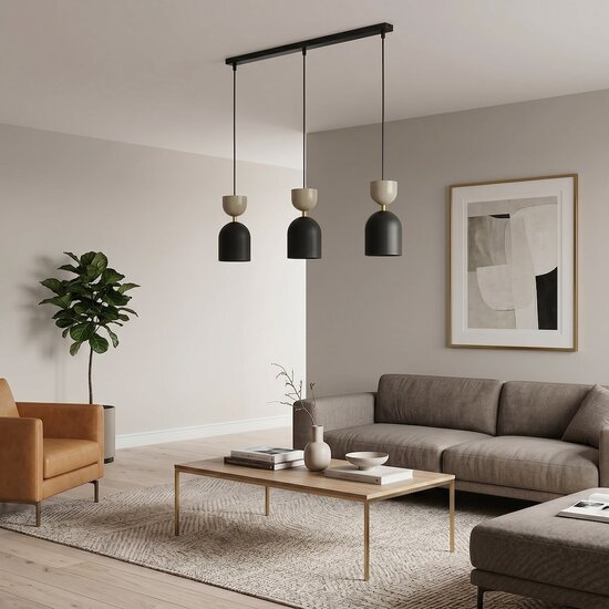 Emibig Emibig GAUDI 3 BLACK MOKKA - Lampe suspendue moderne pour un éclairage stylé