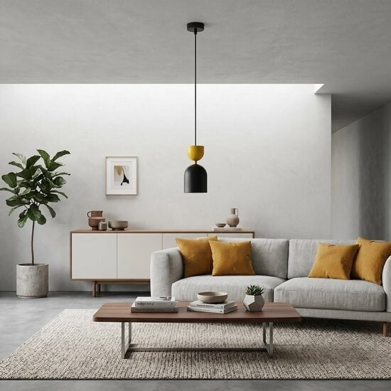 Emibig Emibig GAUDI 1 BLACK ORANGE - Lampe suspendue moderne pour un éclairage stylé