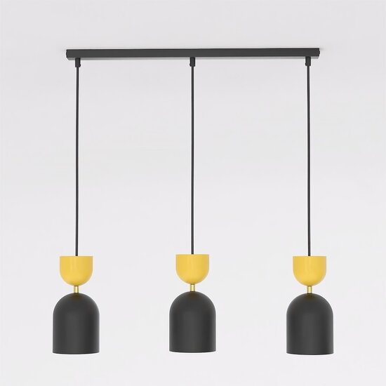 Emibig Emibig GAUDI 3 BLACK ORANGE - Lámpara colgante moderna para una iluminación elegante