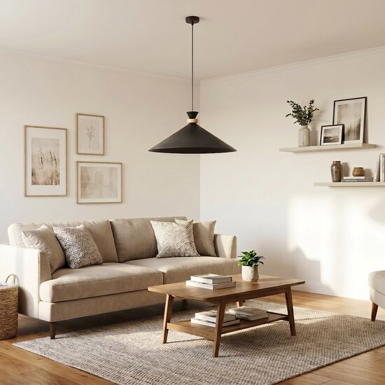 Emibig Emibig OLIVO 1L BLACK - Stylish Scandinavian pendant lamp for any space