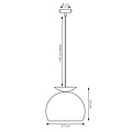 Emibig Emibig GEO 1 BLACK BURGUNDY - Moderne hanglamp voor sfeervolle verlichting
