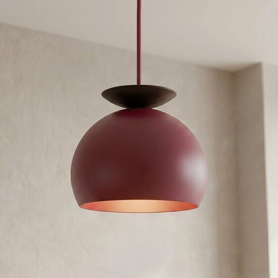 Emibig Emibig GEO 1 BURGUNDY BLACK - Moderne hanglamp voor sfeervolle verlichting