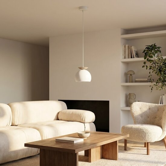 Emibig Emibig GEO 1 WHITE MOKKA - Modern pendant lamp for stylish lighting
