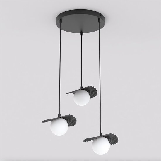 Emibig Emibig FLORA 3PREM BLACK OPAL - Moderne hanglamp voor sfeervolle verlichting