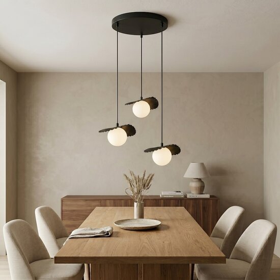 Emibig Emibig FLORA 3PREM BLACK OPAL - Moderne hanglamp voor sfeervolle verlichting