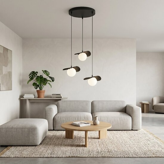 Emibig Emibig FLORA 3PREM BLACK OPAL - Moderne Pendelleuchte für stilvolle Beleuchtung