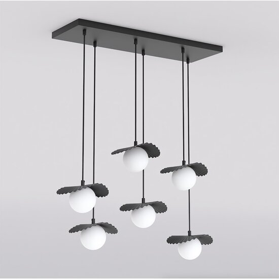 Emibig Emibig FLORA 6 BLACK OPAL - Modern pendant lamp for stylish lighting
