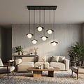 Emibig Emibig FLORA 6 BLACK OPAL - Lampe suspendue moderne pour un éclairage stylé