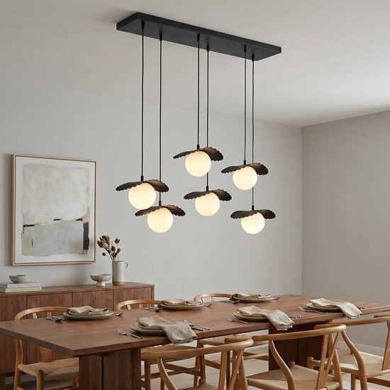 Emibig Emibig FLORA 6 BLACK OPAL - Lampe suspendue moderne pour un éclairage stylé