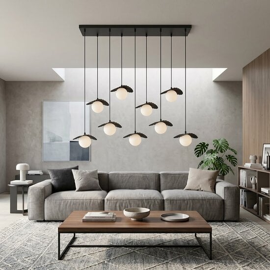 Emibig Emibig FLORA 9 BLACK OPAL - Lampe suspendue moderne pour un éclairage élégant