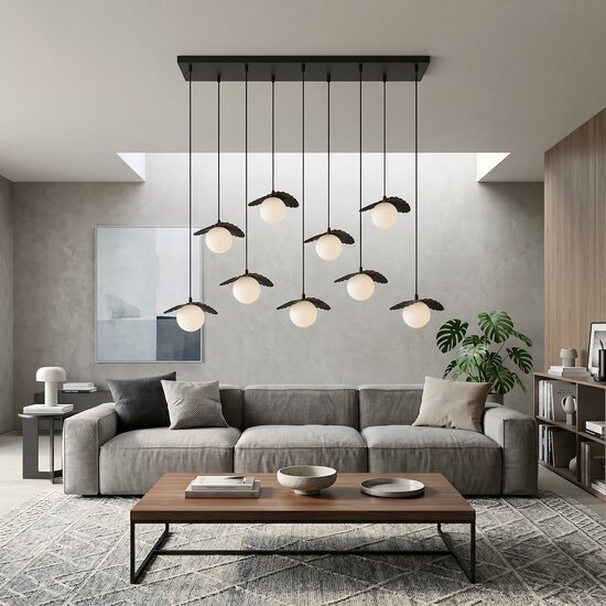 Emibig Emibig FLORA 9 BLACK OPAL - Moderne Pendelleuchte für stilvolle Beleuchtung