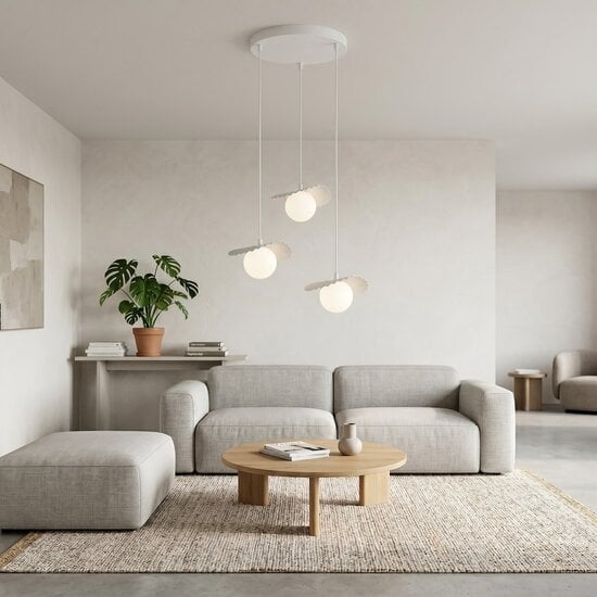 Emibig Emibig FLORA 3PREM WHITE OPAL - Modern pendant lamp for stylish lighting