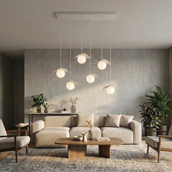 Emibig Emibig FLORA 6 WHITE OPAL - Modern pendant lamp for stylish lighting