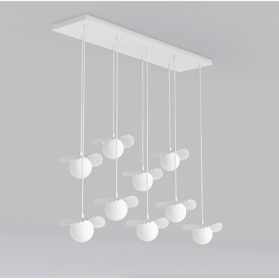 Emibig Emibig FLORA 9 WHITE OPAL - Lampe suspendue moderne pour un éclairage élégant