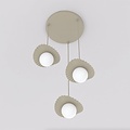 Emibig Emibig FLORA 3PREM MOKKA OPAL - Lámpara colgante moderna para una iluminación elegante