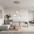 Emibig Emibig FLORA 3PREM MOKKA OPAL - Lámpara colgante moderna para una iluminación elegante