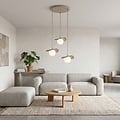 Emibig Emibig FLORA 3PREM MOKKA OPAL - Moderne hanglamp voor sfeervolle verlichting